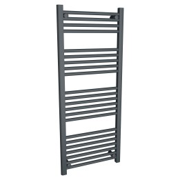 500mm (w) x 1200mm (h) "Straight Anthracite" Designer Towel Rail