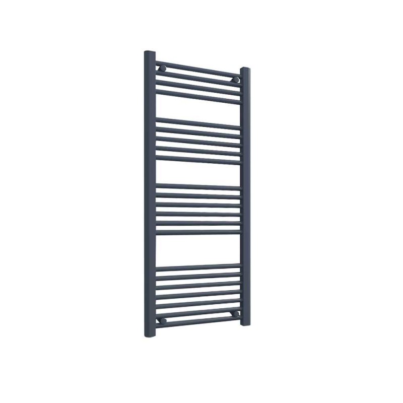 500mm (w) x 1200mm (h) "Straight Anthracite" Designer Towel Rail