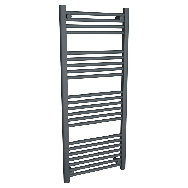 500mm (w) x 1200mm (h) "Straight Anthracite" Designer Towel Rail