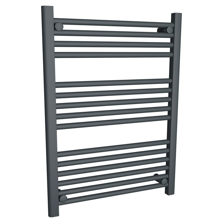 600mm (w) x 800mm (h) "Straight Anthracite" Designer Towel Rail