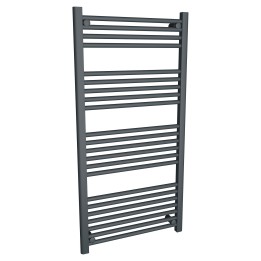 600mm (w) x 1200mm (h) "Straight Anthracite" Designer Towel Rail