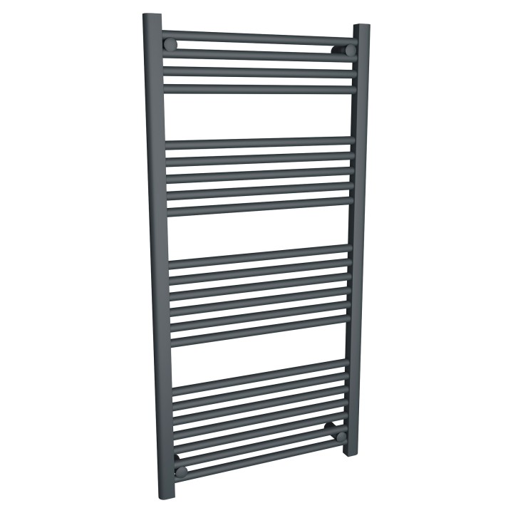600mm (w) x 1200mm (h) "Straight Anthracite" Designer Towel Rail