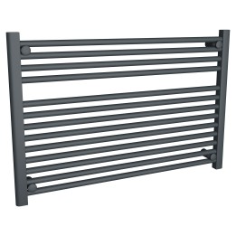 900mm (w) x 600mm (h) "Straight Anthracite" Designer Towel Rail