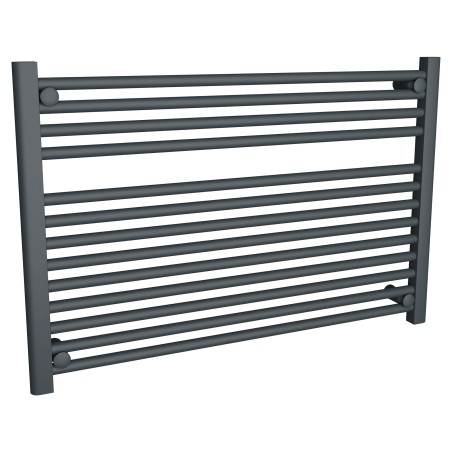 900mm (w) x 600mm (h) "Straight Anthracite" Designer Towel Rail