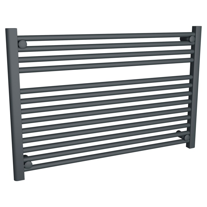 900mm (w) x 600mm (h) "Straight Anthracite" Designer Towel Rail