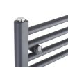 300mm (w) x 800mm (h) Electric "Anthracite" Towel Rail (Single Heat or Thermostatic Option) - Close up