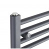 500mm (w) x 800mm (h) Electric "Anthracite" Towel Rail (Single Heat or Thermostatic Option) - Close up