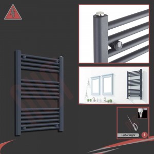 500mm (w) x 800mm (h) Electric "Anthracite" Towel Rail (Single Heat or Thermostatic Option)