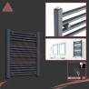 600mm (w) x 800mm (h) Electric "Anthracite" Towel Rail (Single Heat or Thermostatic Option)