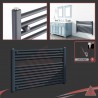 900mm (w) x 600mm (h) Electric "Anthracite" Towel Rail (Single Heat or Thermostatic Option)