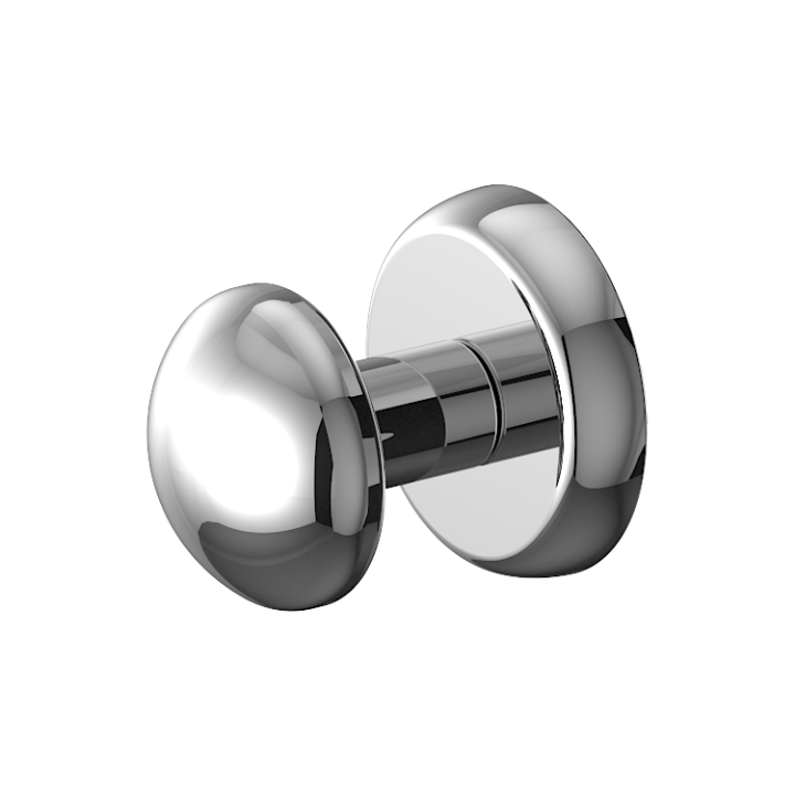 Chrome Magnetic "Drop" Robe/Coat Hanger (Heavyweight Magnet) - Close up
