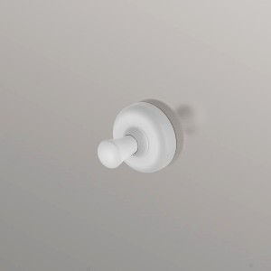 White Magnetic "Drop" Robe/Coat Hanger (Heavyweight Magnet)