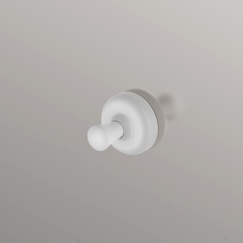 White Magnetic "Drop" Robe/Coat Hanger (Heavyweight Magnet)