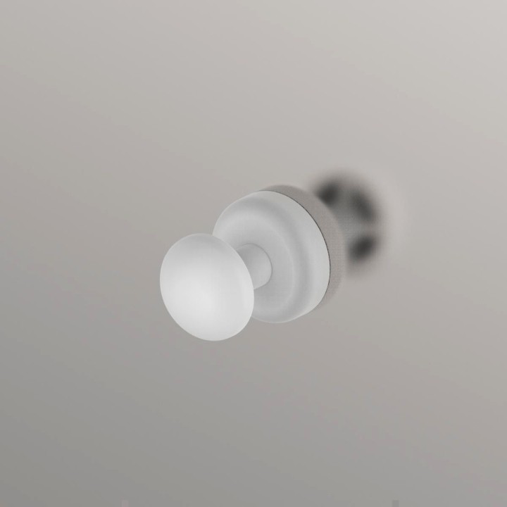White Magnetic "Grip" Robe/Coat Hanger (Heavyweight Magnet)
