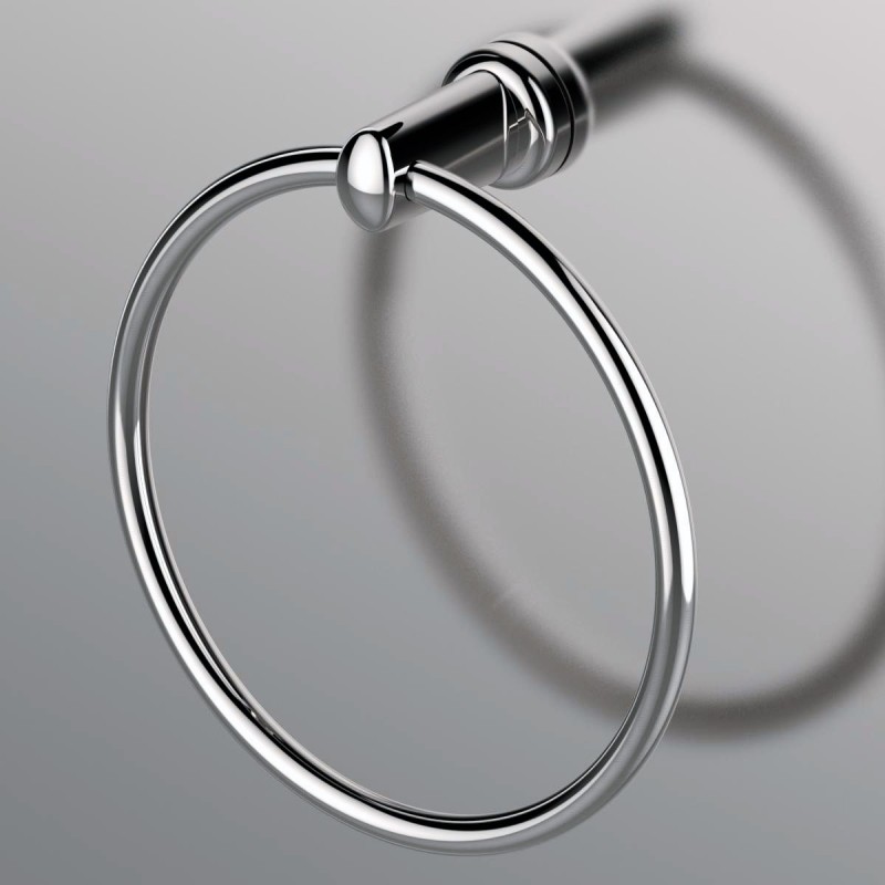 Chrome Heavy Duty Magnetic Designer Towel Ring Holder Hanger Radiator Hook 