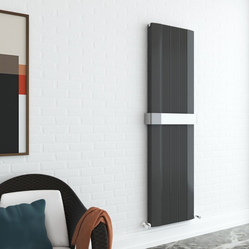 Chrome Towel Bar for "Cariad" Double Vertical Aluminium Radiators