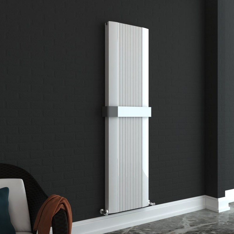 Chrome Towel Bar for "Cariad" Double Vertical Aluminium Radiators