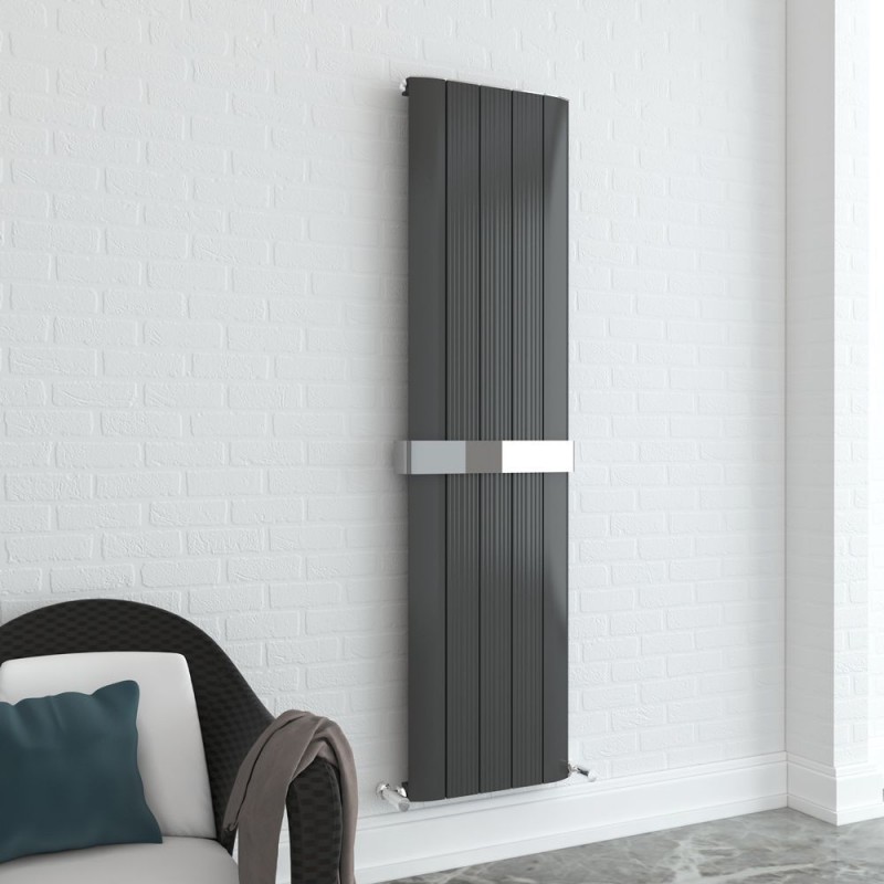 Chrome Towel Bar for "Cariad" Single Vertical Aluminium Radiators