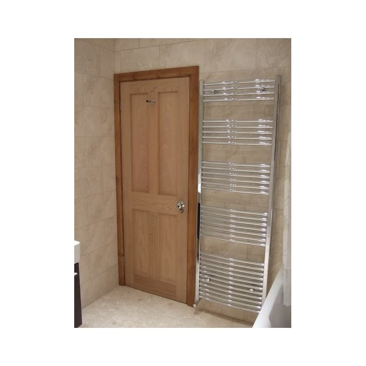 500mm (w)  x 1800mm (h) Curved Chrome Towel Rail