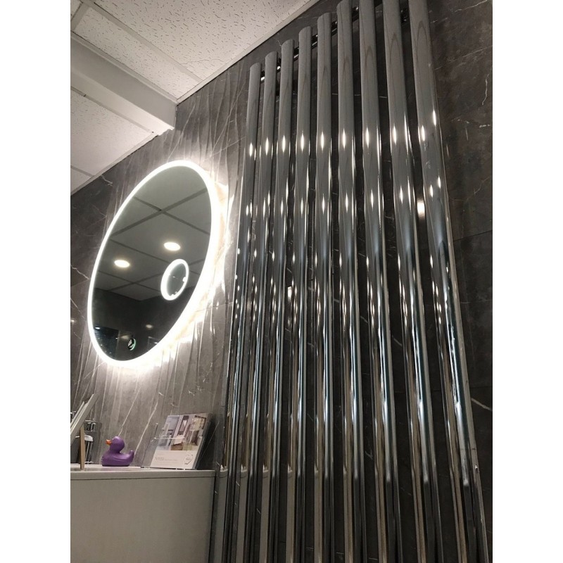 630mm (w) x 1800mm (h) Brecon Chrome Vertical Radiator