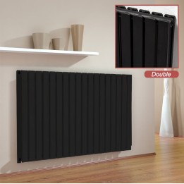 Ultraheat "Linear" Black Double Flat Panel Horizontal Radiators (6 Sizes)