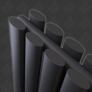 Ultraheat Sofi Black Single & Double Oval Tube Vertical Radiators (13 Sizes)