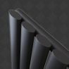 Ultraheat "Sofi" Black Single & Double Oval Tube Vertical Radiators (13 Sizes)