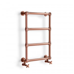 500mm (w) x 750mm (h) "Harley" Copper Traditional Wall Mounted Towel Rail Radiator
