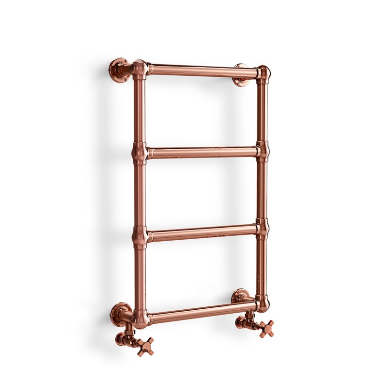 500mm (w) x 750mm (h) "Harley" Copper Traditional Wall Mounted Towel Rail Radiator