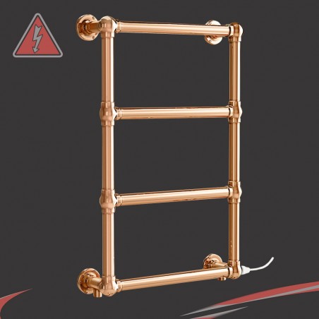 500mm (w) x 750mm (h) "Harley" Copper Traditional Towel Rail (Single Heat)