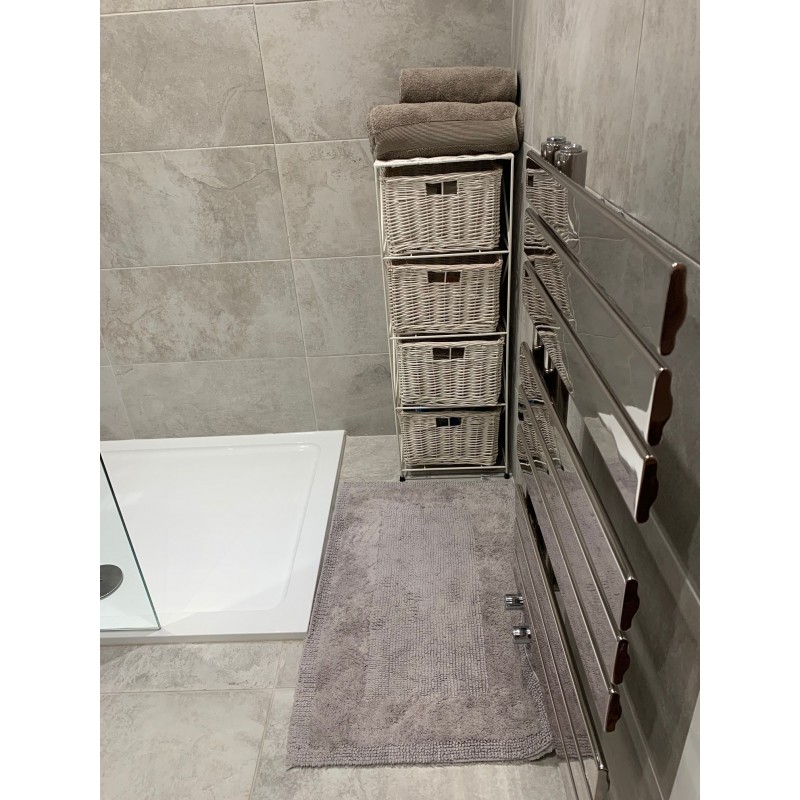 500mm (w) x 800mm (h) Apollo Chrome Heated Towel Rail