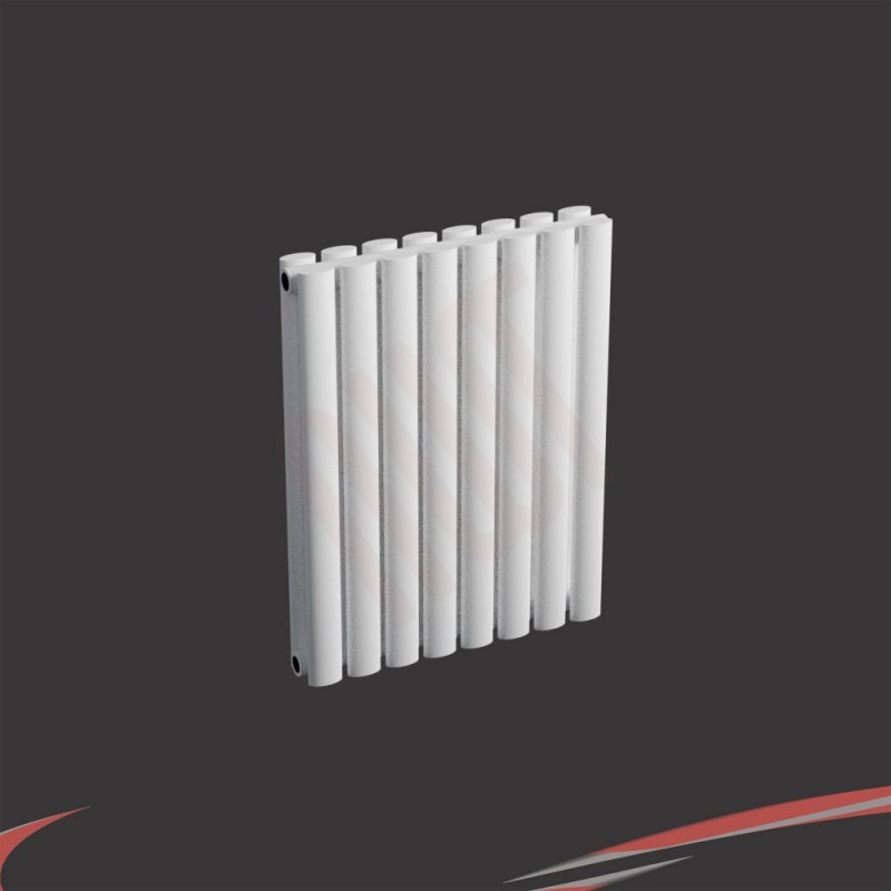 Ultraheat "Sofi" White Double Oval Tube Horizontal Radiators (11 Sizes)