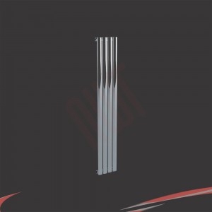 Ultraheat "Sofi" Chrome Single Oval Tube Vertical Radiators (7 Sizes)
