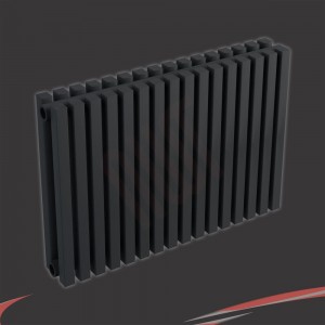 Ultraheat "Klon" Designer Black D-Profile Double Horizontal Radiators (10 Sizes)
