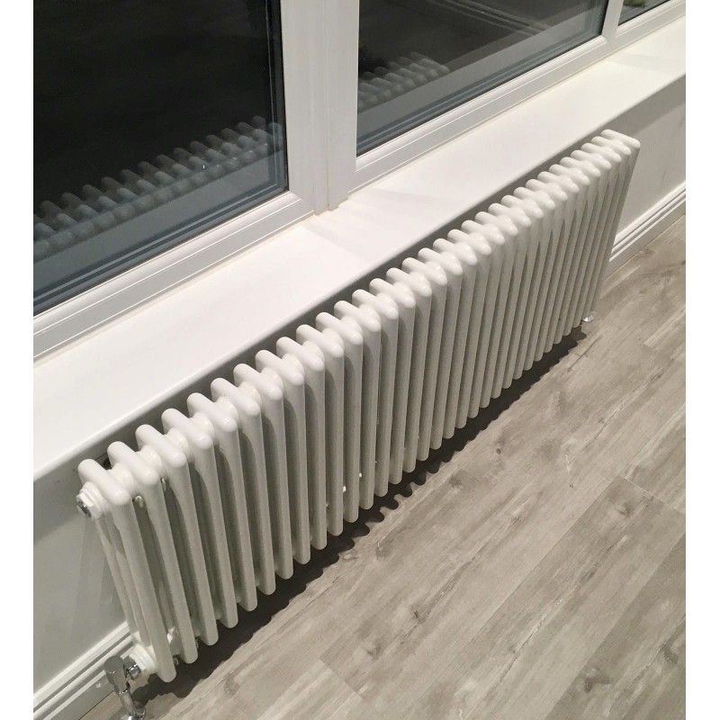 "Korona" 3 Column White Horizontal Radiators (18 Sizes)