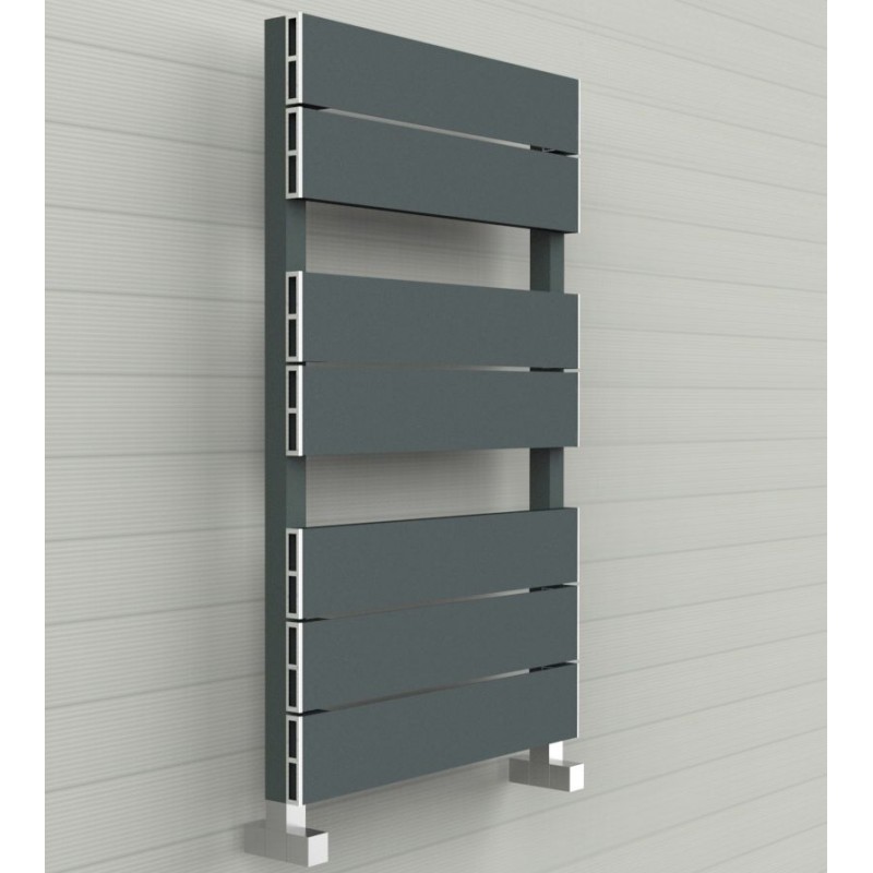 800mm Electric Flow Anthracite Single Aluminium Towel Rails