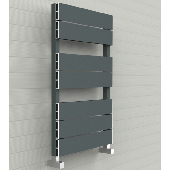 800mm Electric Flow Anthracite Single Aluminium Towel Rails