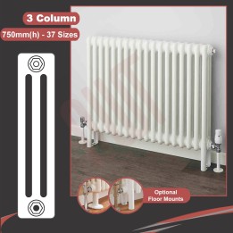 "Korona" 3 Column Horizontal Radiators (8 Sizes)