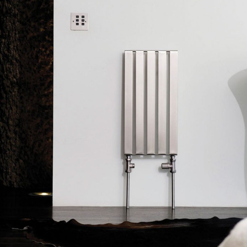 Aeon "Supra" Single Designer Brushed Stainless Steel Radiators