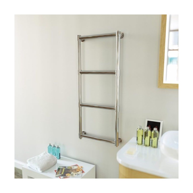 Aeon "Tudor" Designer Polished Stainless Steel Towel Rail