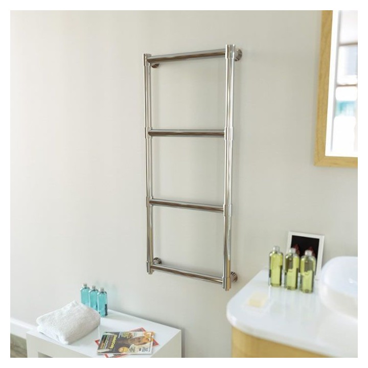 Aeon "Tudor" Designer Polished Stainless Steel Towel Rail
