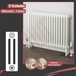 "Korona" 3 Column Horizontal Radiators (8 Sizes)