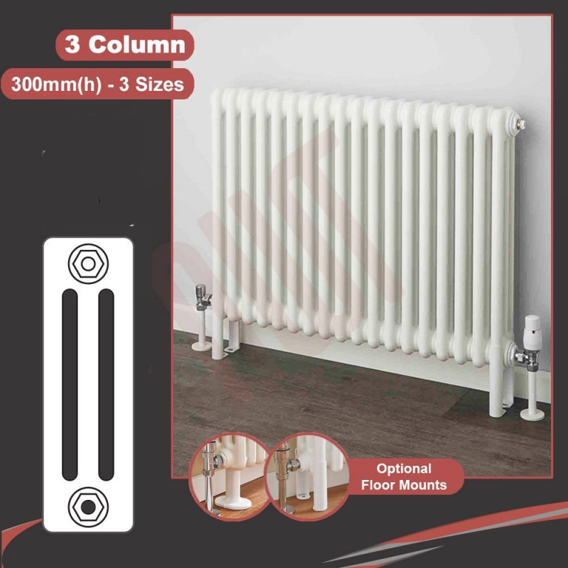 "Korona" 3 Column Horizontal Radiators (8 Sizes)