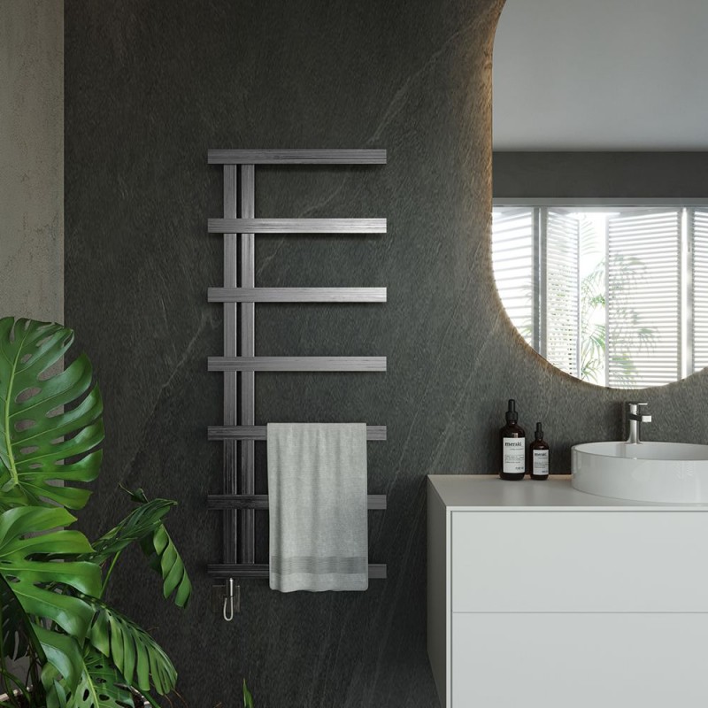 Aeon "Stile" Designer Brushed or Polished Stainless Steel Towel Rail