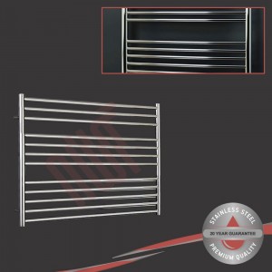 1000mm (w) x 800mm (h) Polished Stainless Steel Towel Rail