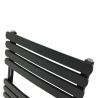 500mm (w) x 800mm (h) "Castell" Black Towel Rail (Single Heat or Thermostatic Option) - Close up