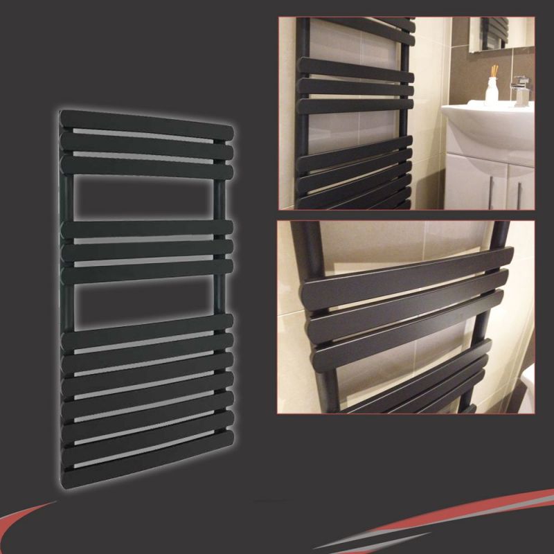 black designer towel rail
