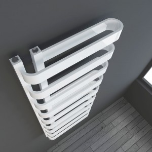 500mm(w) x 930mm(h) Electric "Brecon" White Oval Tube Towel Rail (Single Heat or Thermostatic Option)