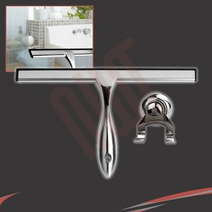 250mm(w) Stainless Steel Wetroom Shower Glass Squeegee (Design G2) + Suction Hanger