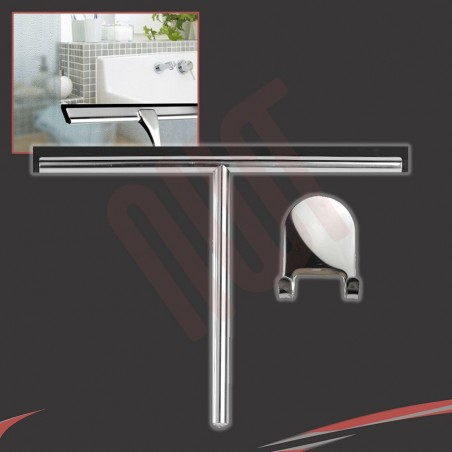 250mm(w) Stainless Steel Wetroom Shower Glass Squeegee (Design G9) + Sticky Hanger